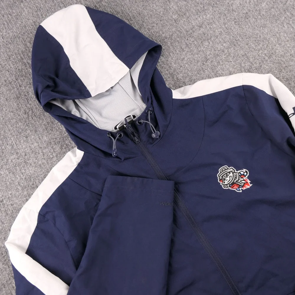 MiLB Rocket City Trash Pandas Under Armour Jacket Mens Medium Blue Windbreaker